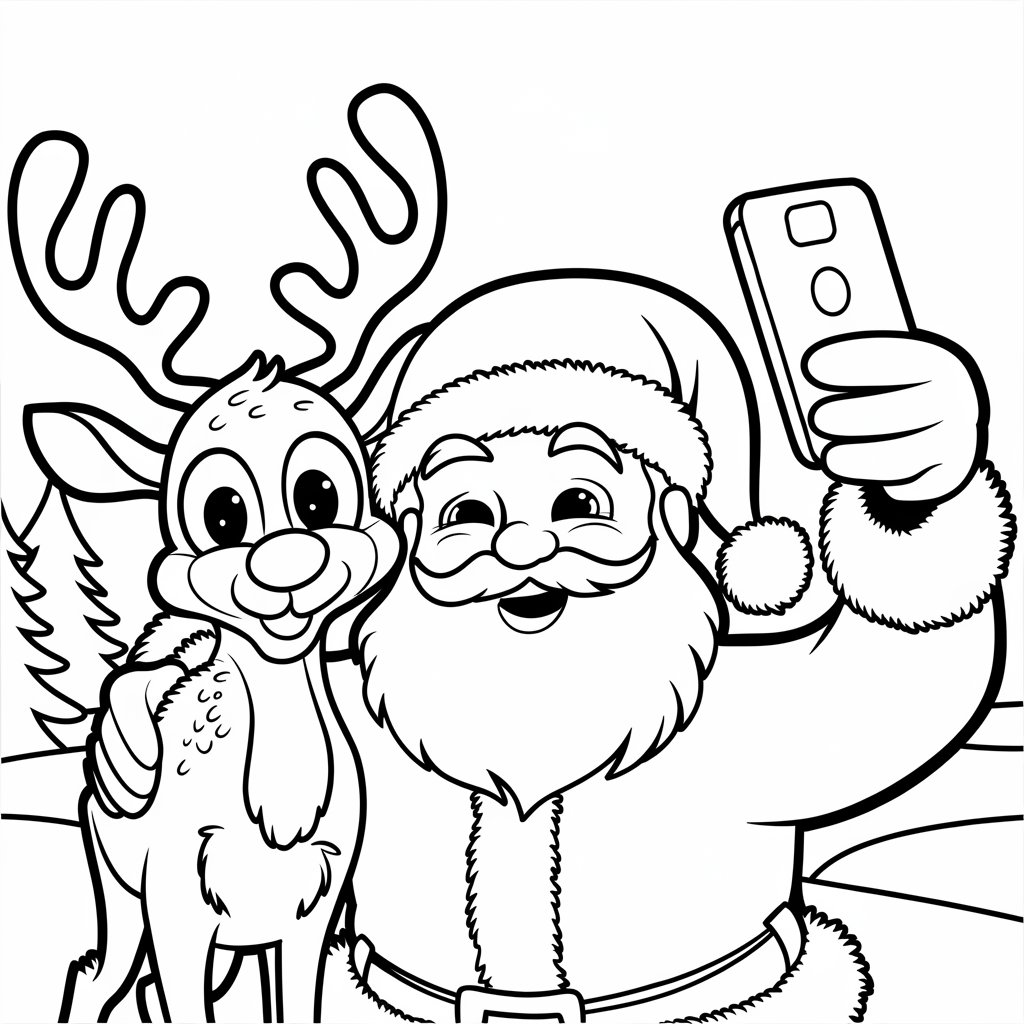 coloriage maison du père noël