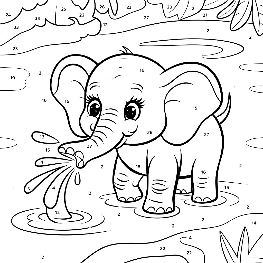 coloriage par numéro gratuit