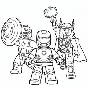 coloriage lego marvel