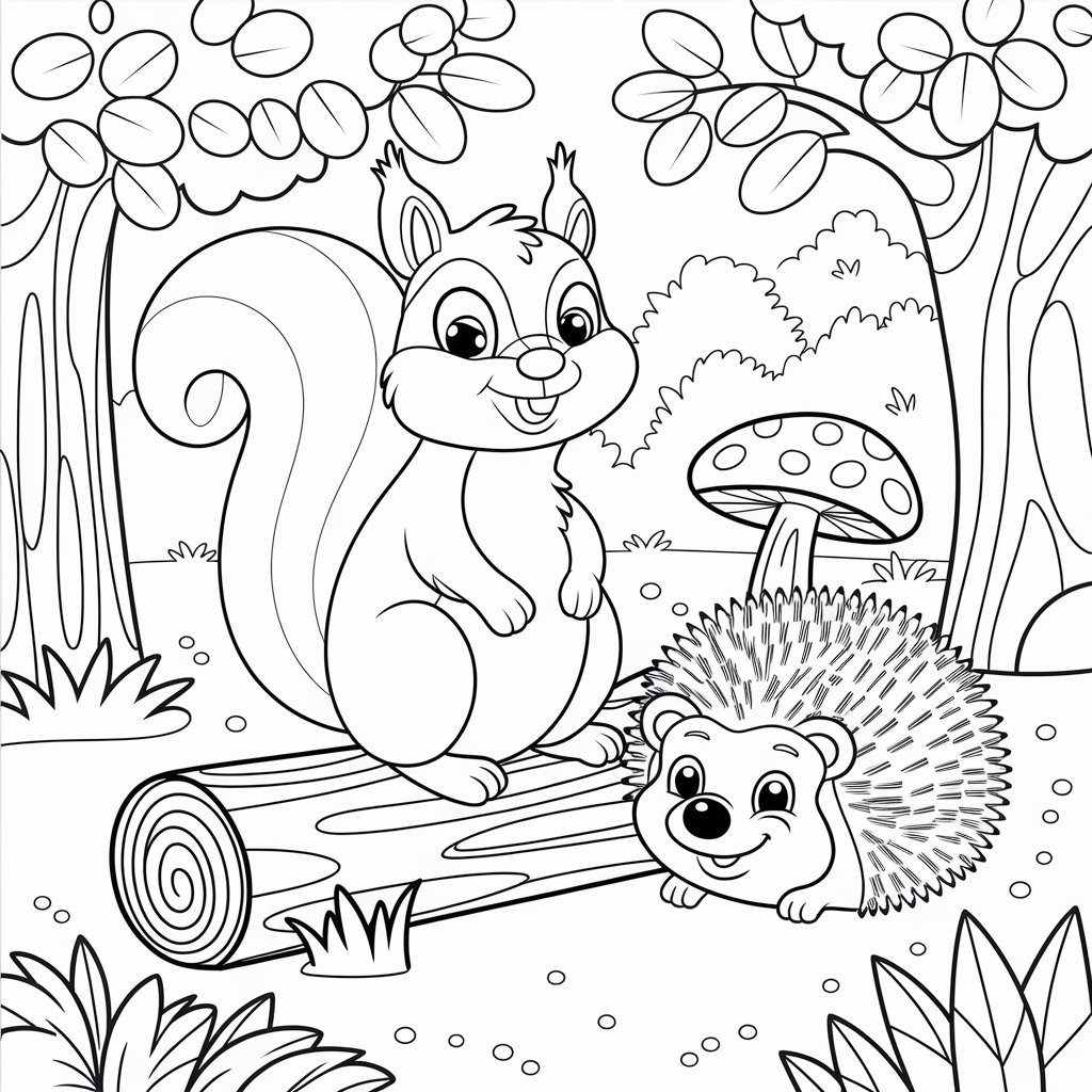 coloriage écureuil maternelle