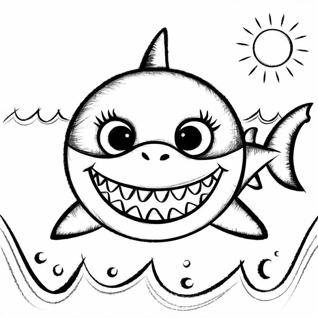 coloriage requin