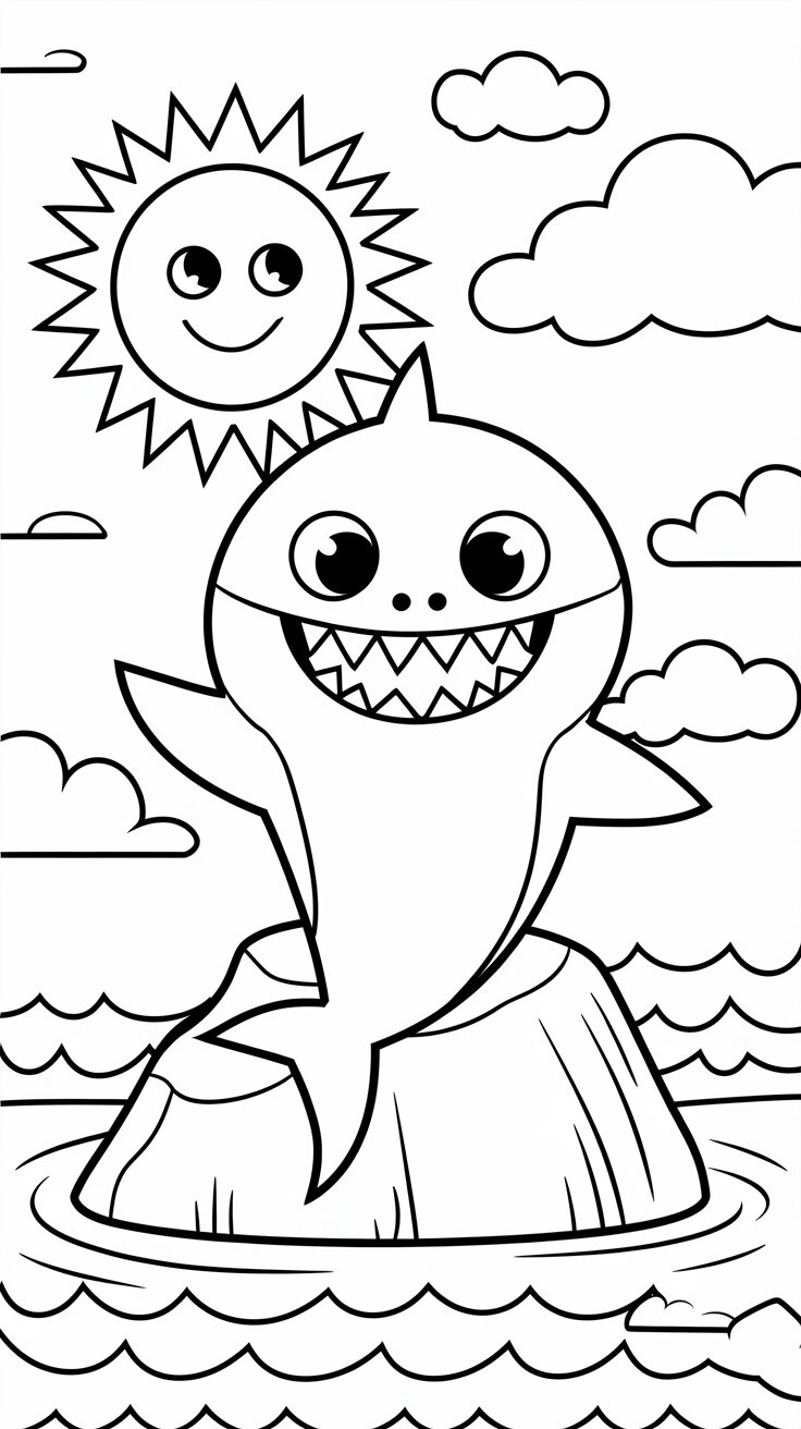 requin coloriage