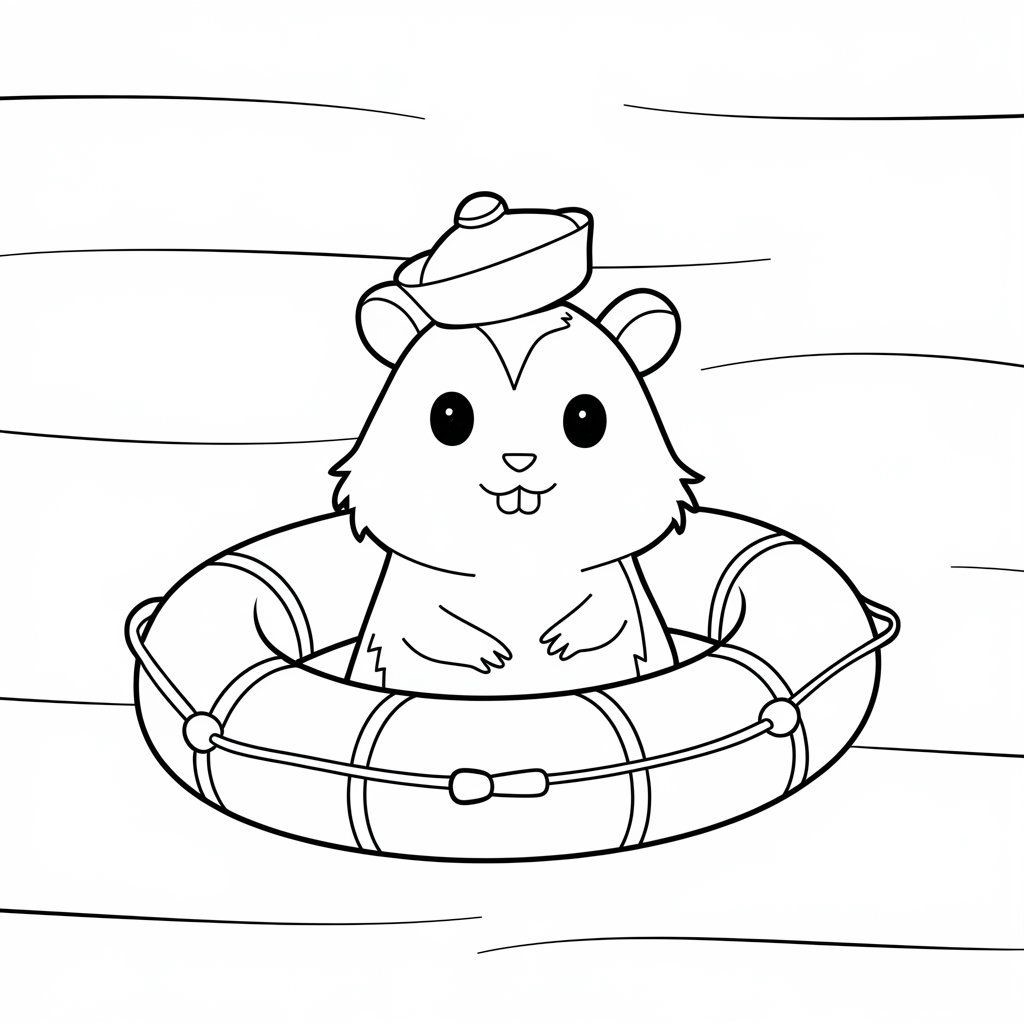coloriage de hamster