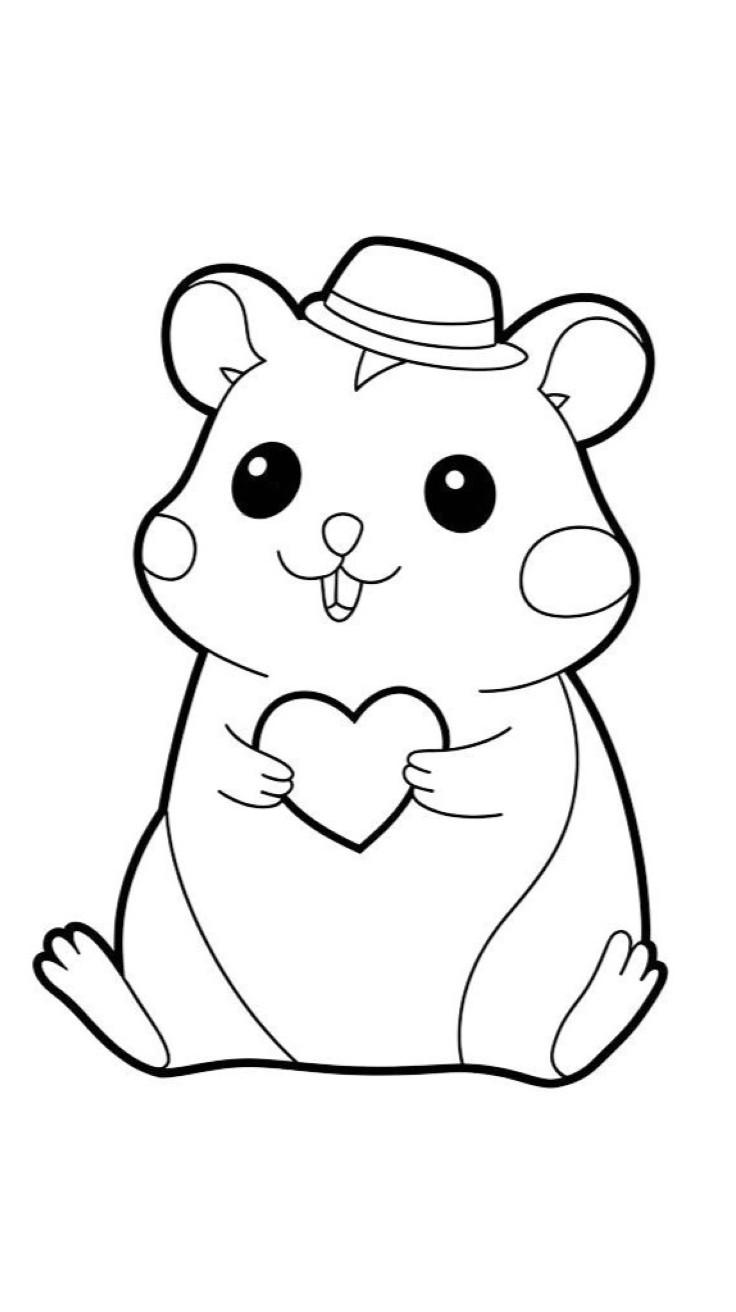 coloriage hamster russe