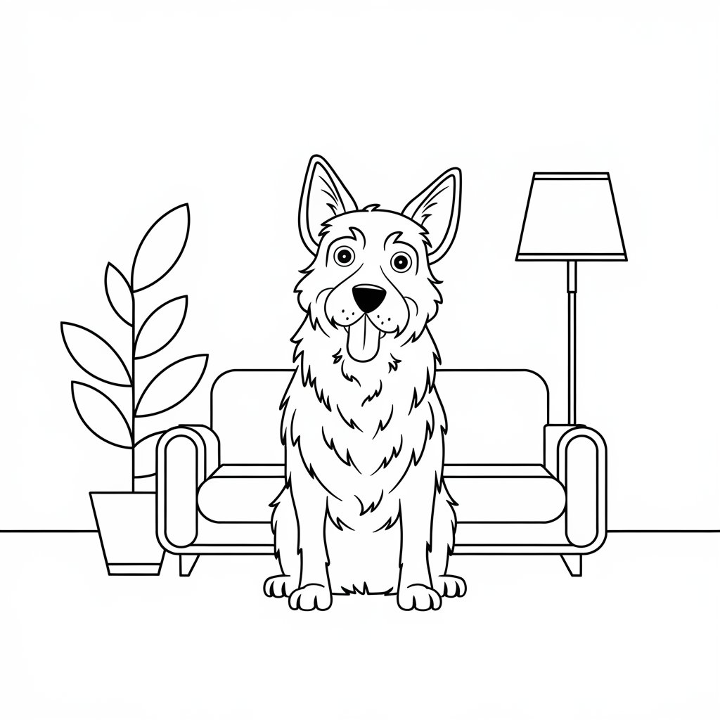 coloriage chat chien