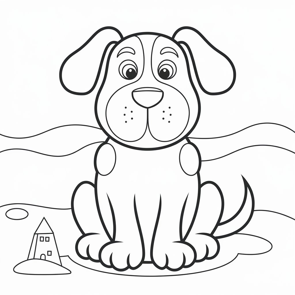 coloriage le chien