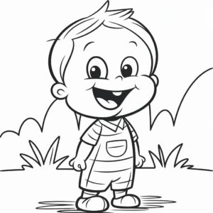 coloriage enfant garçon