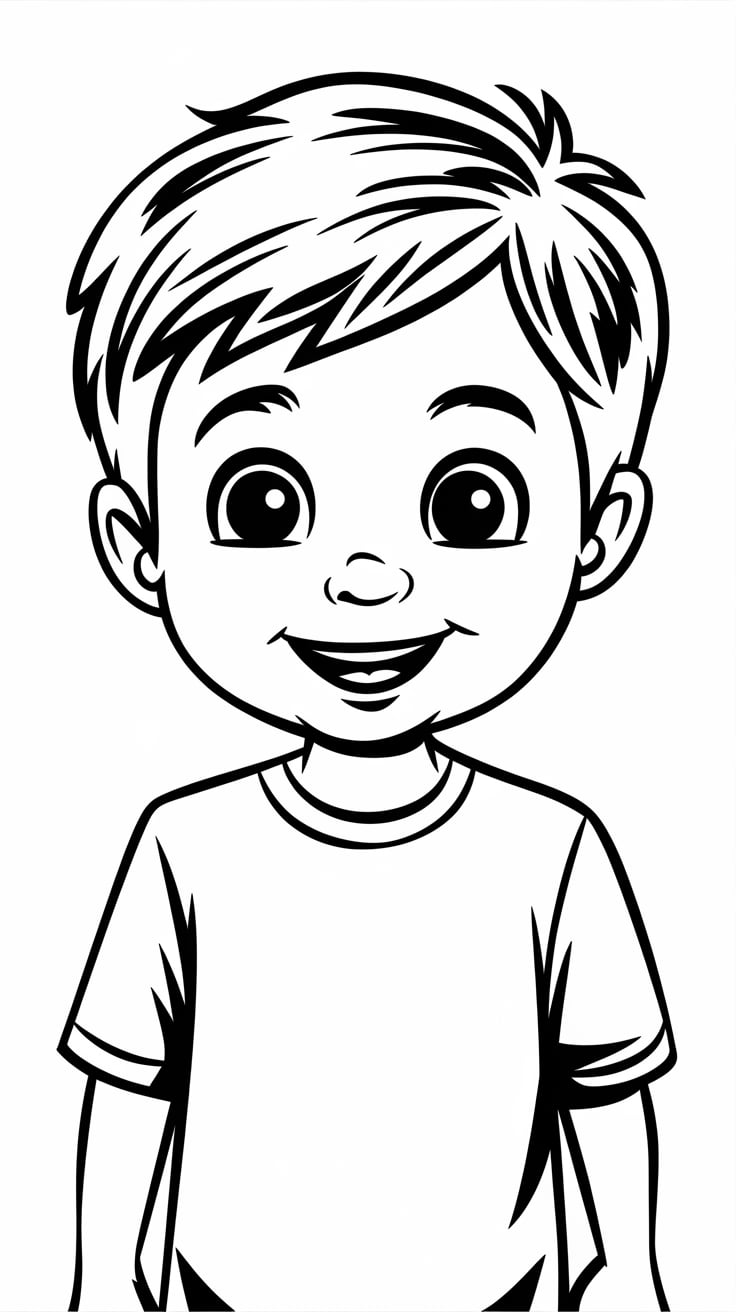 coloriage garçon 7 ans