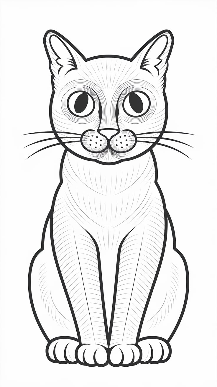 coloriage chat à imprimer pdf