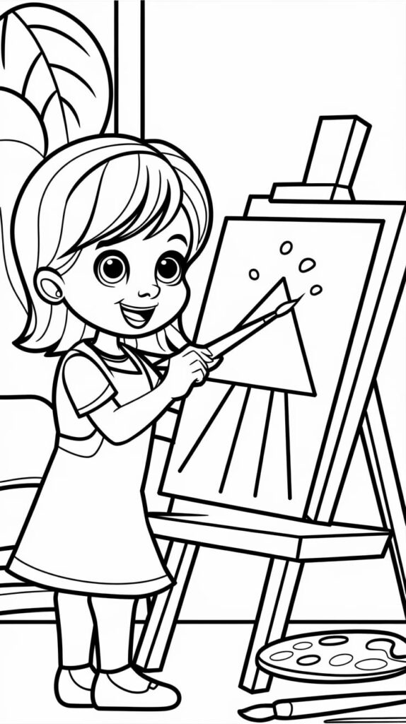 coloriage gymnastique fille