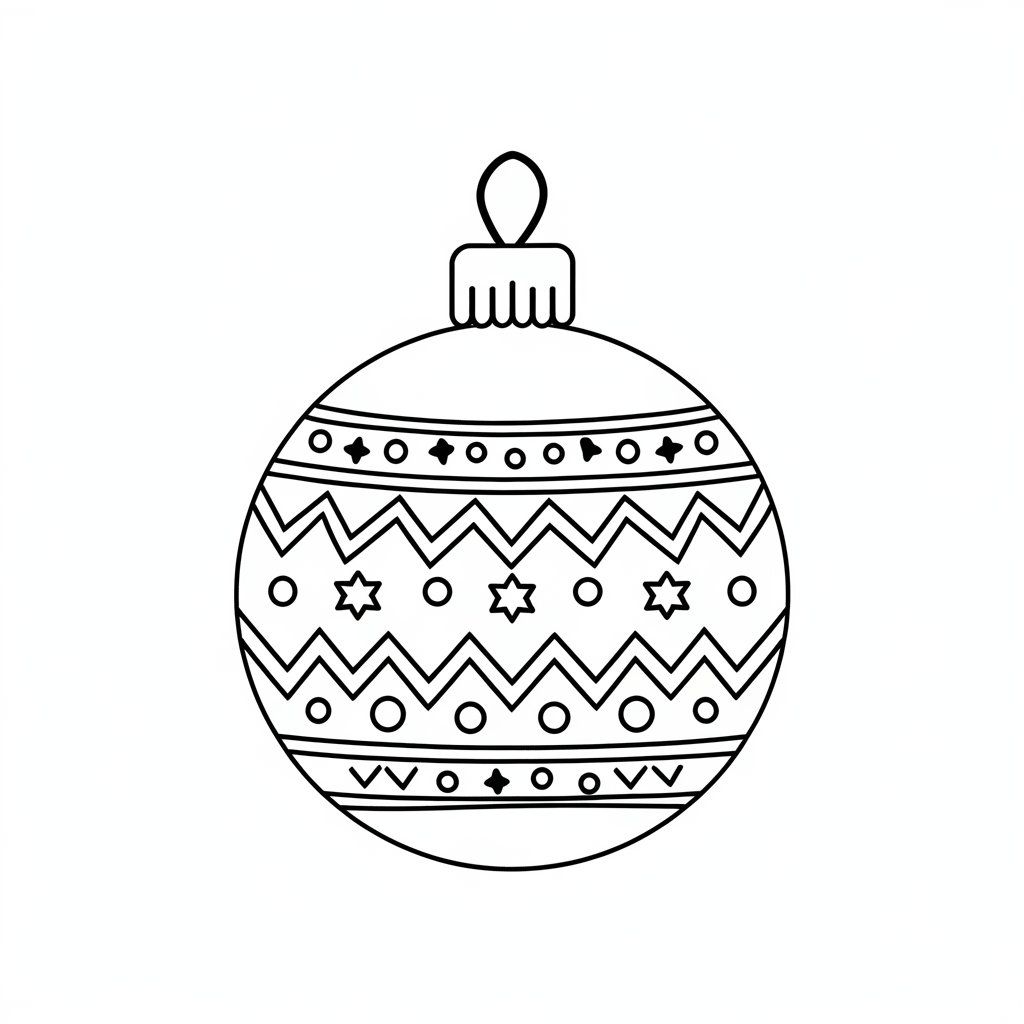 coloriage boules de noel à imprimer