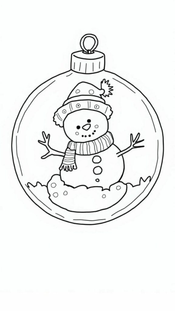 coloriage boule de noel a imprimer