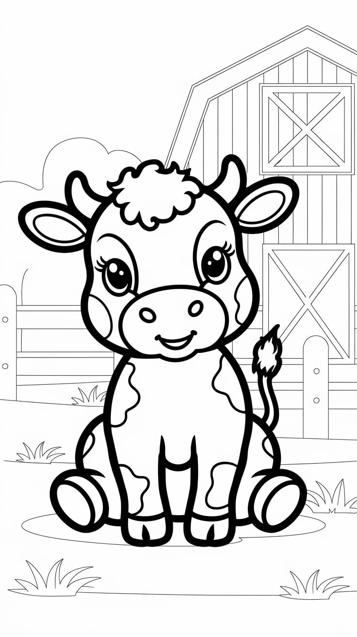 coloriage de vache a imprimer gratuit
