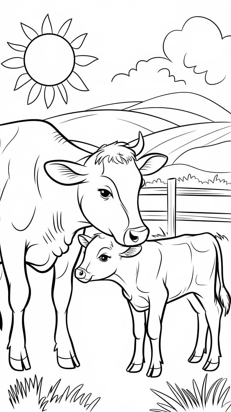 coloriage a imprimer vache
