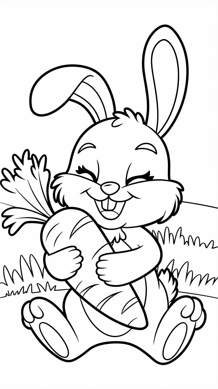 coloriage bebe lapin