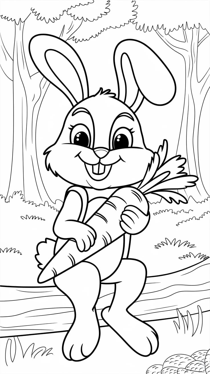 dessin lapin coloriage