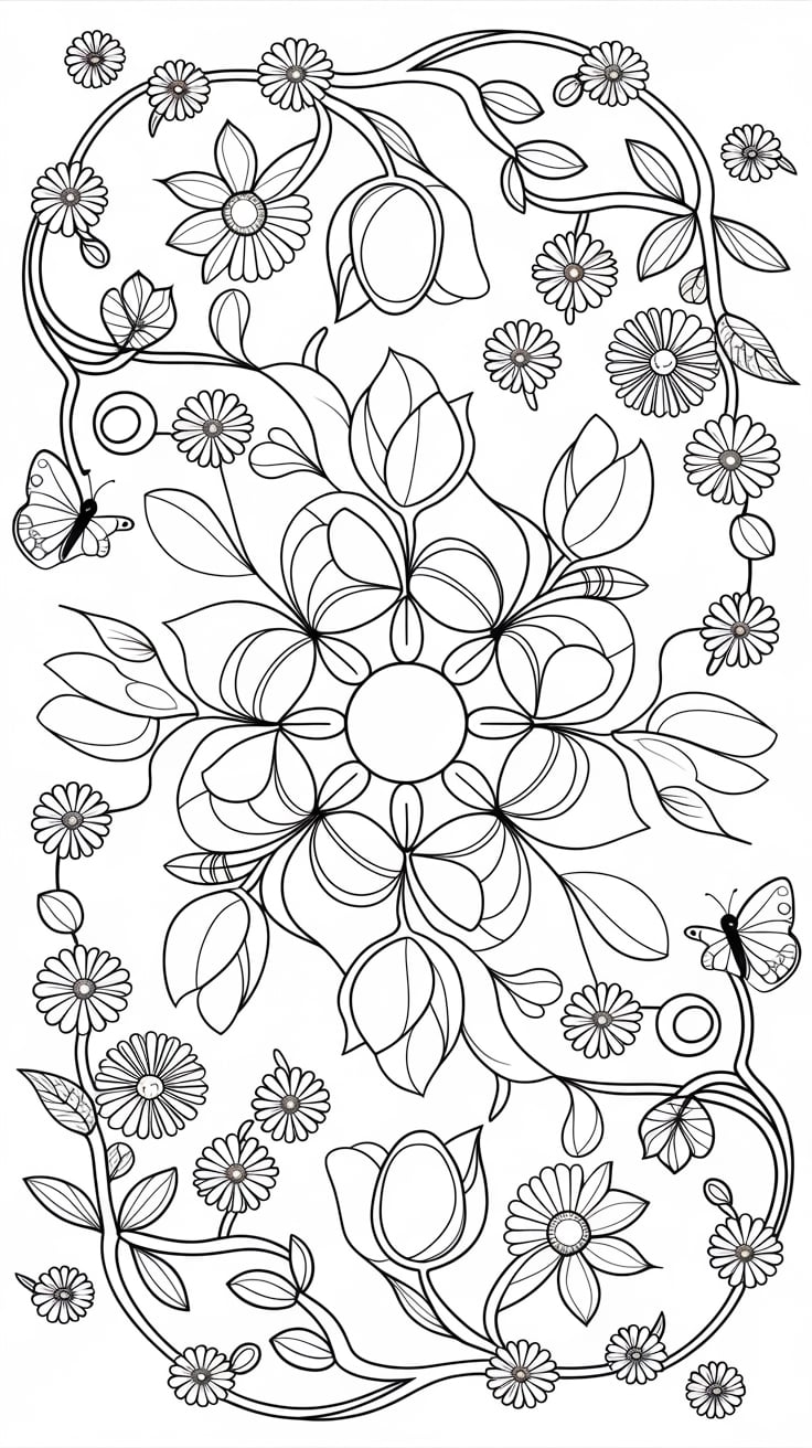 coloriage printemps mandala