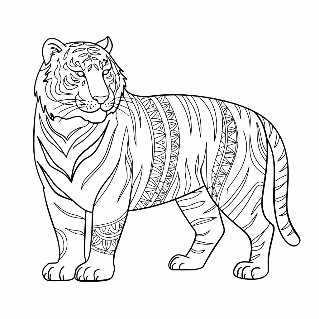 tigre colorier