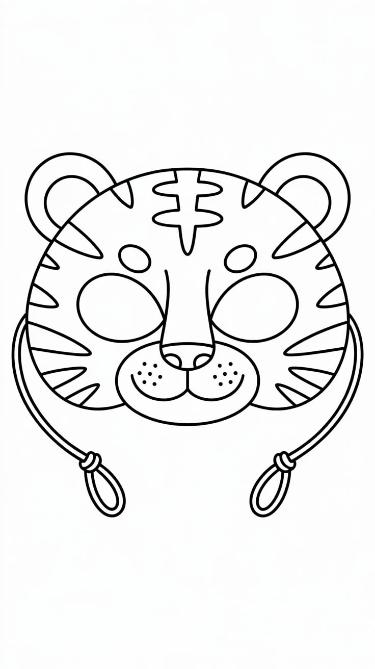 coloriage tigre facile
