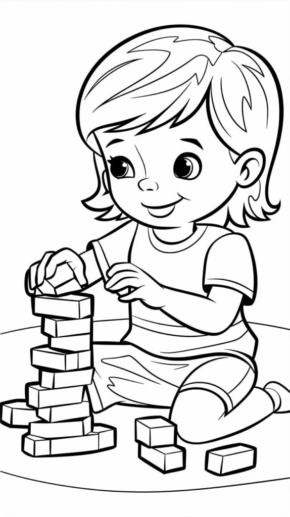 coloriage à imprimer fille