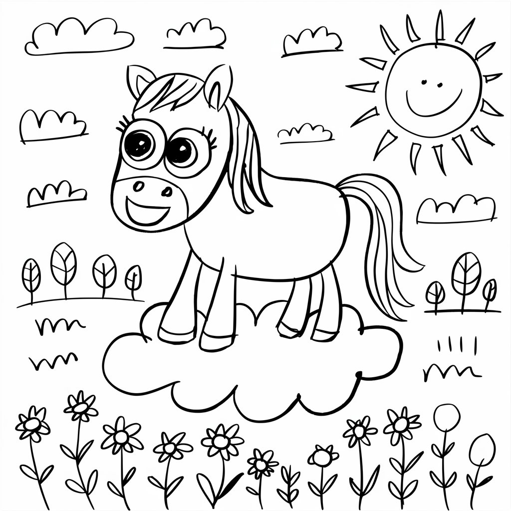 cheval coloriage à imprimer