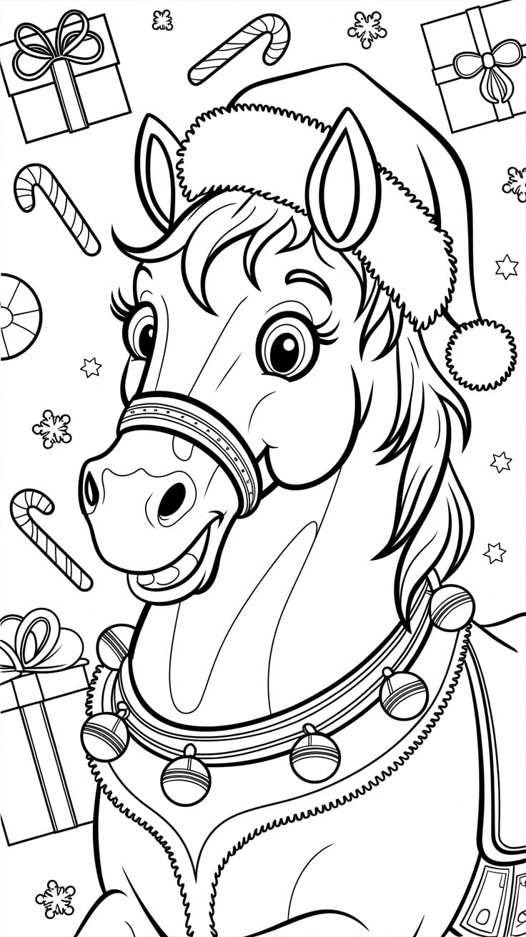 coloriage de cheval à imprimer