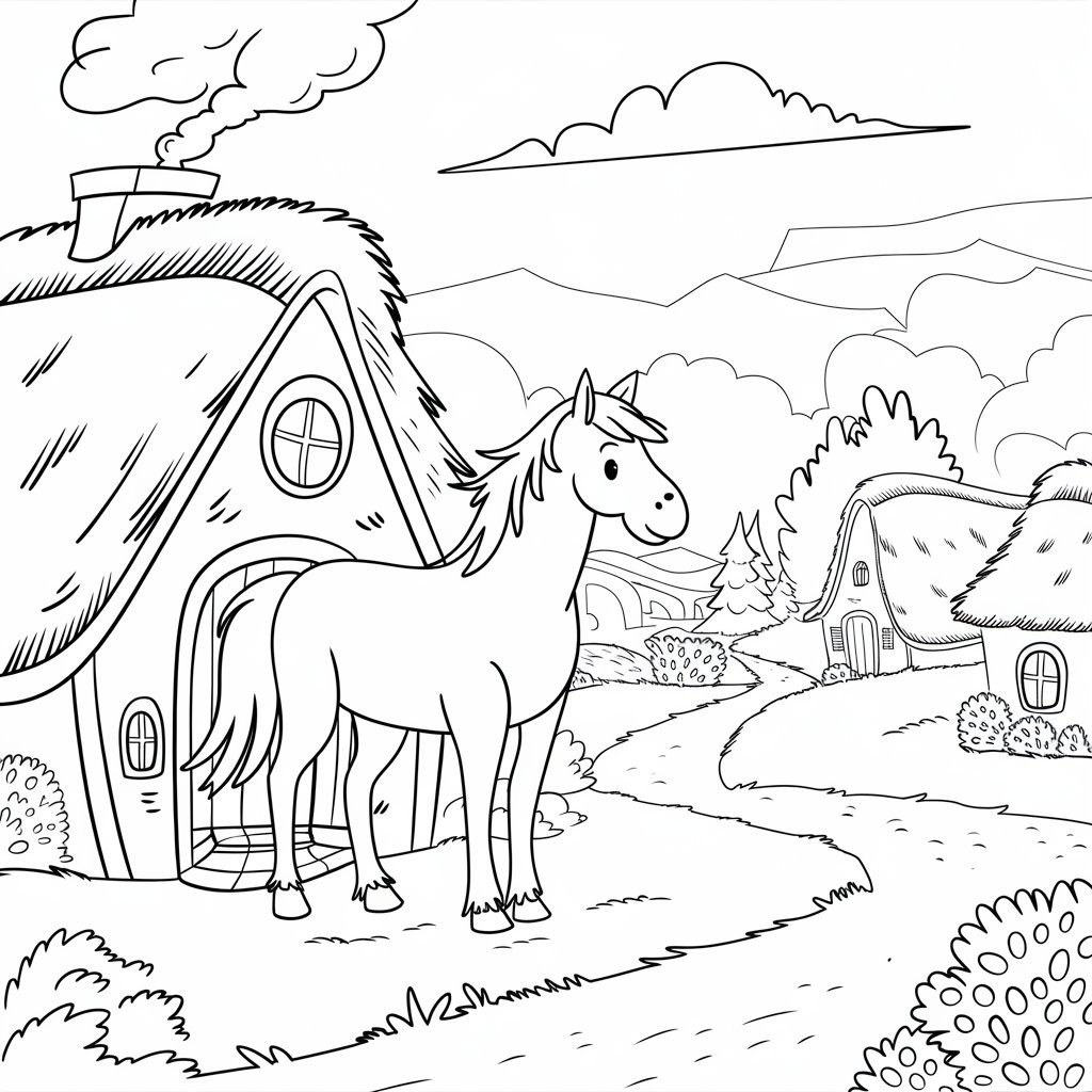 coloriage cheval imprimer
