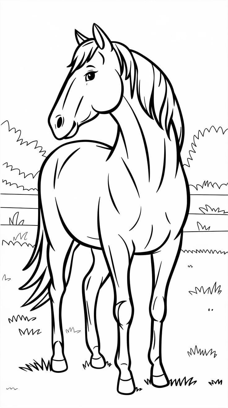 coloriages mandalas chevaux