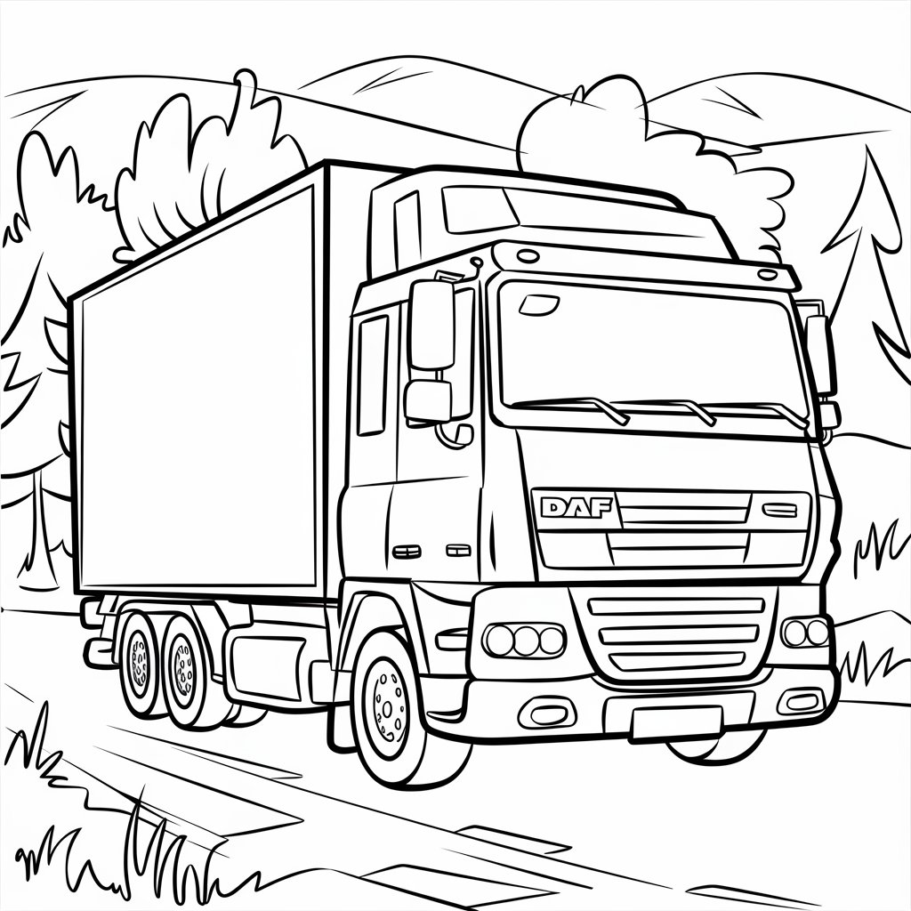 disegni di camion da colorare