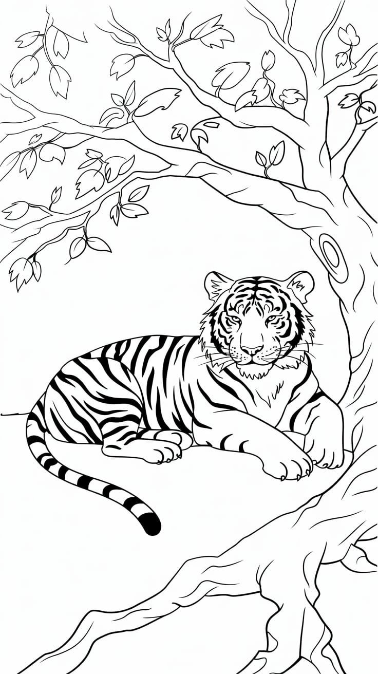coloriage de tigre