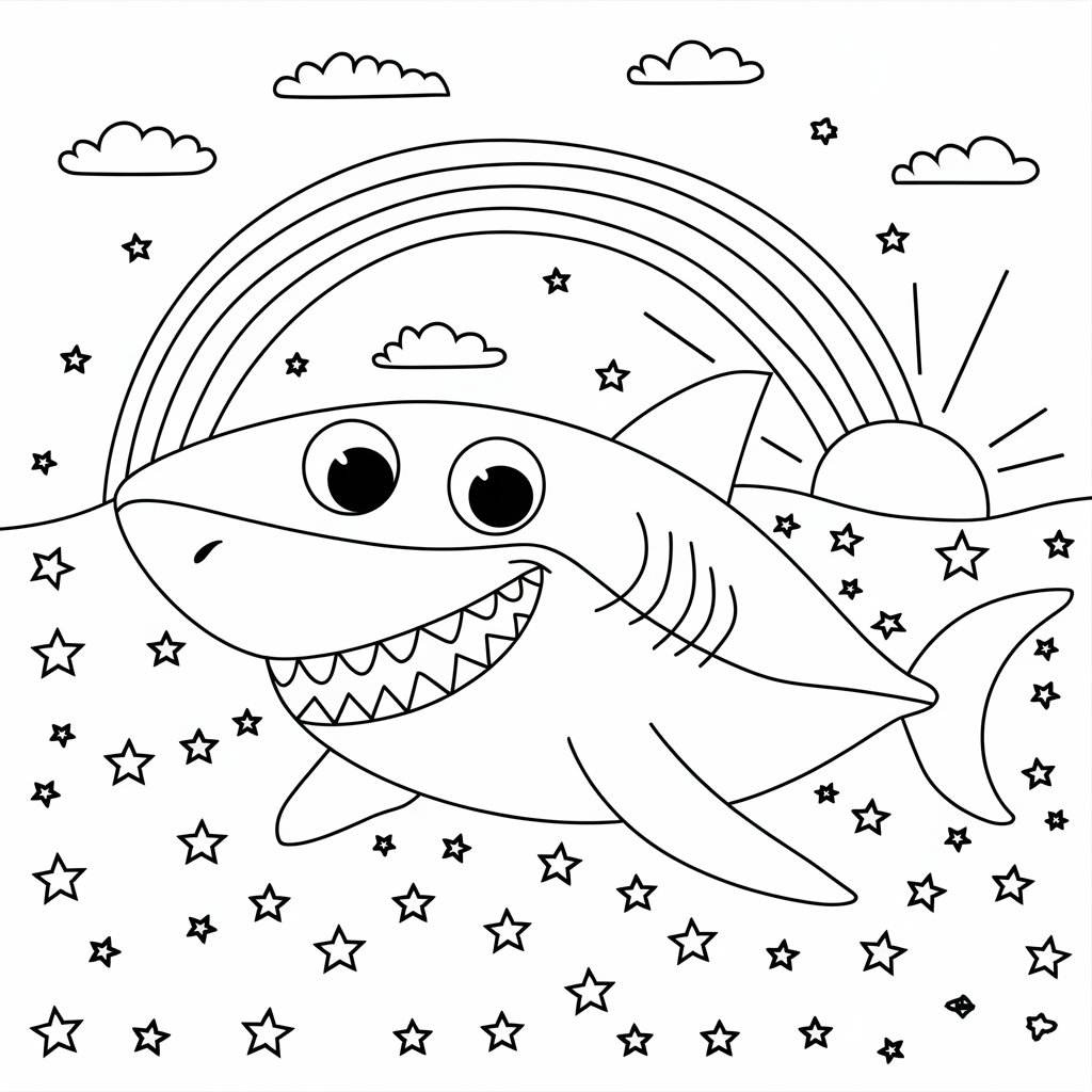 coloriage monster truck requin