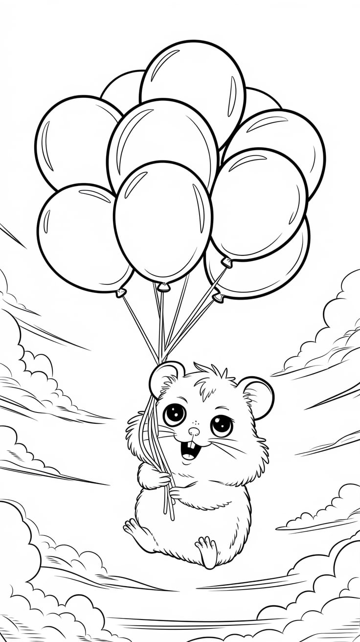 coloriage hamster nain