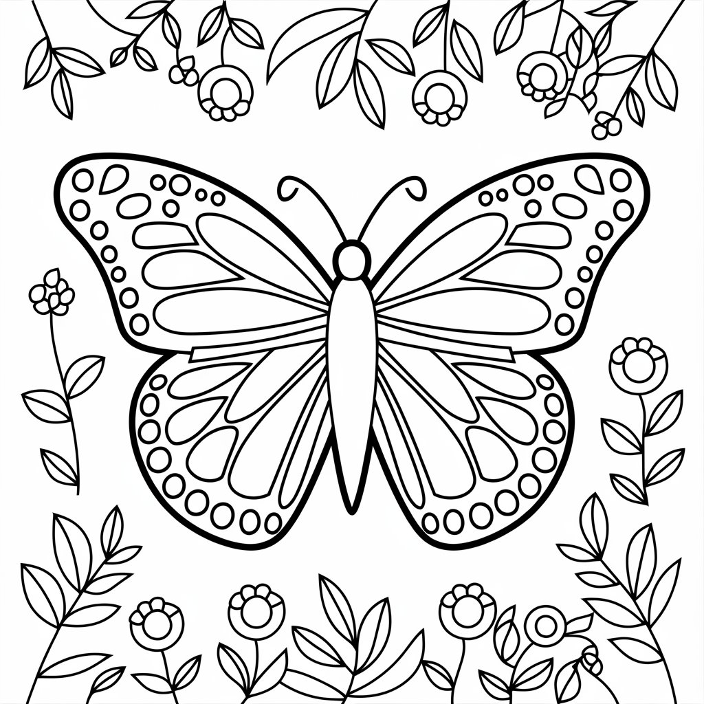dessin coloriage papillon