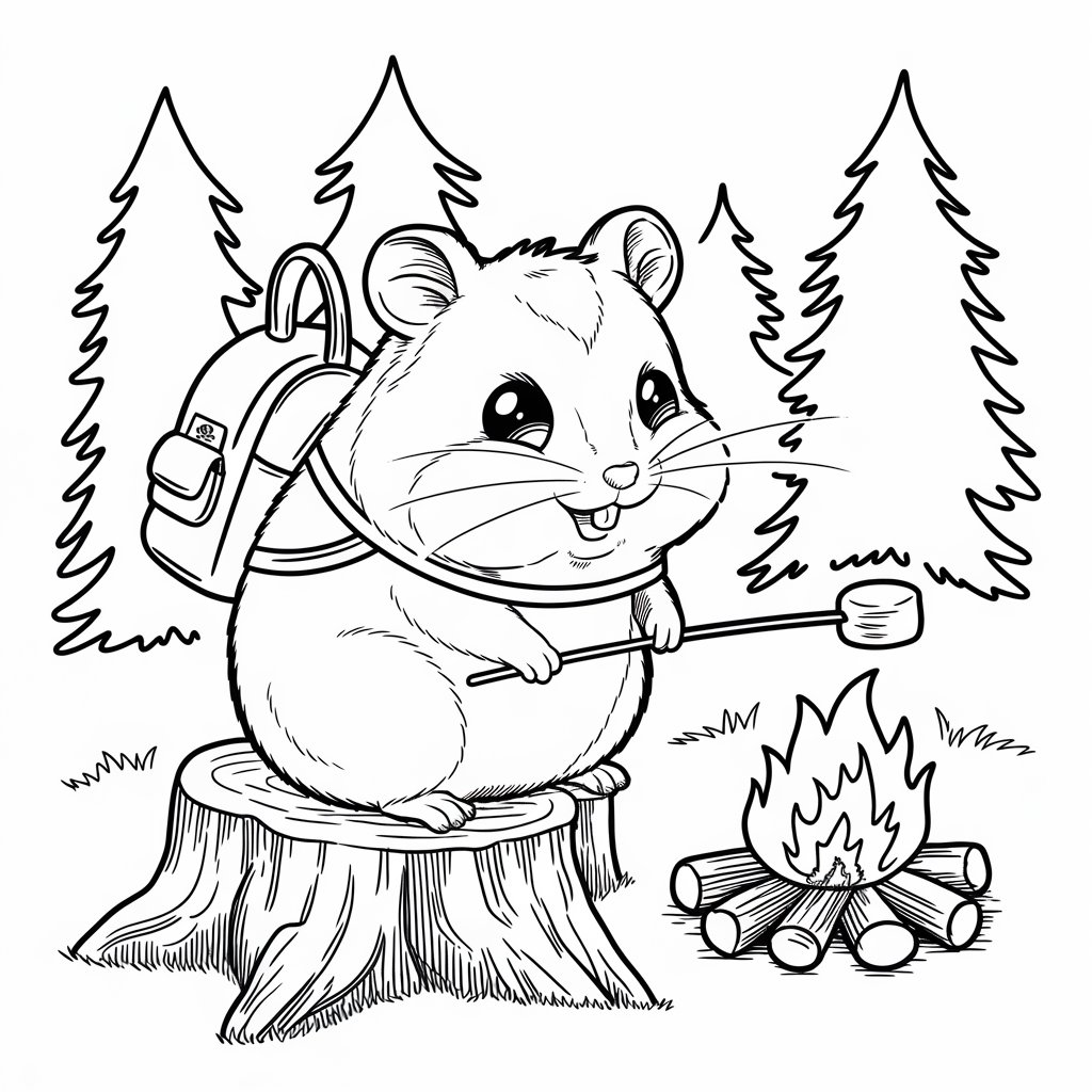 coloriage hamster