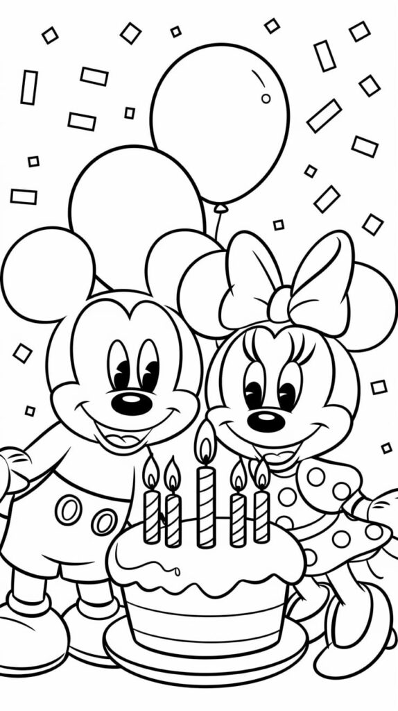 coloriage mini et mickey
