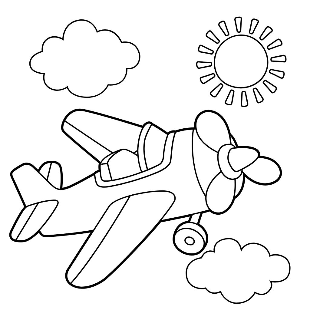 dessin avion coloriage
