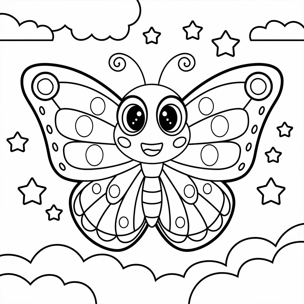 papillon dessin coloriage