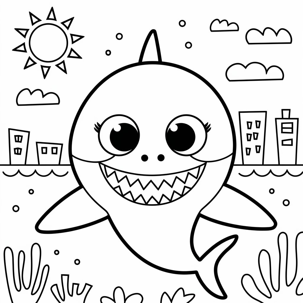 coloriage requins