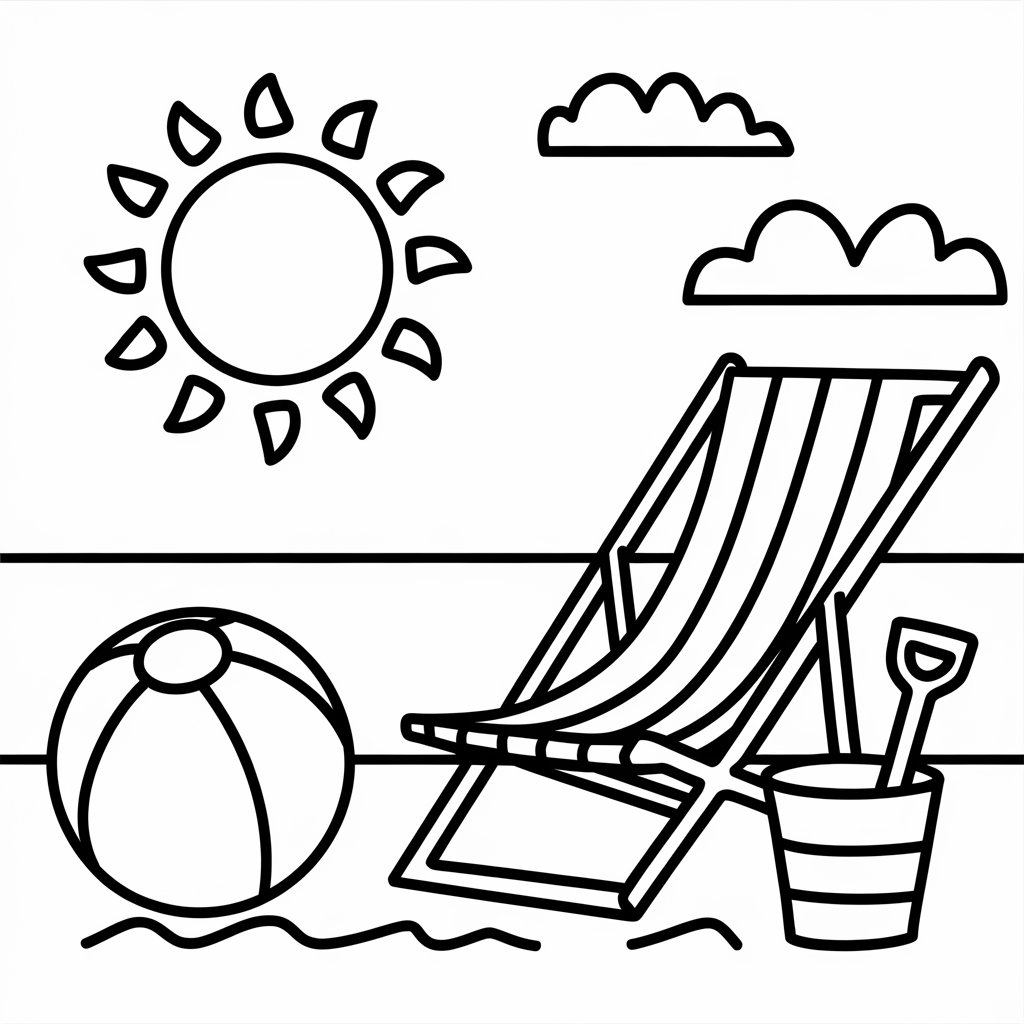 coloriage vacances d'été
