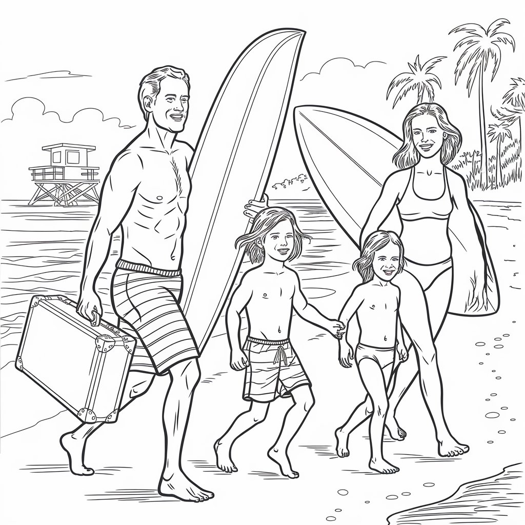 coloriage d'été à imprimer