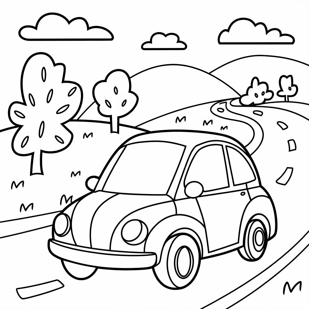 coloriage de voiture de course