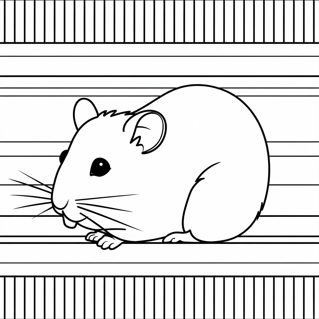 coloriage hamster a imprimer