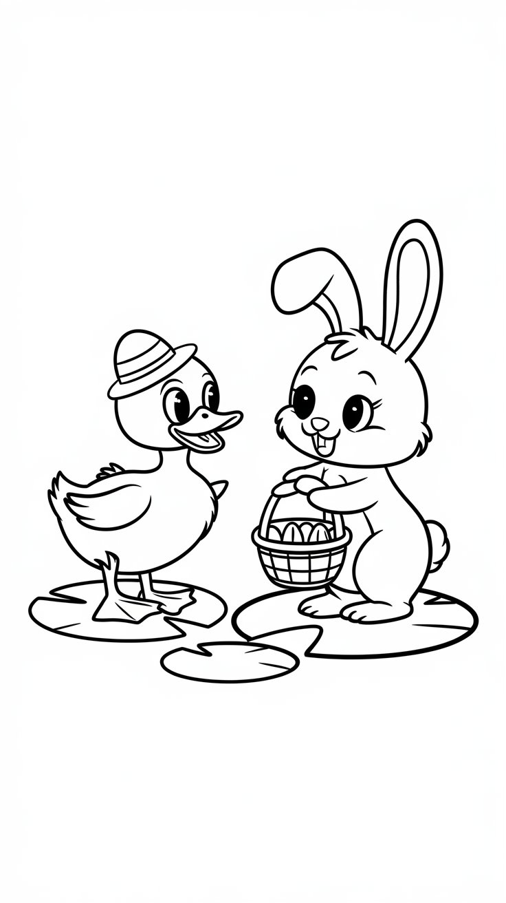coloriage lapin facile