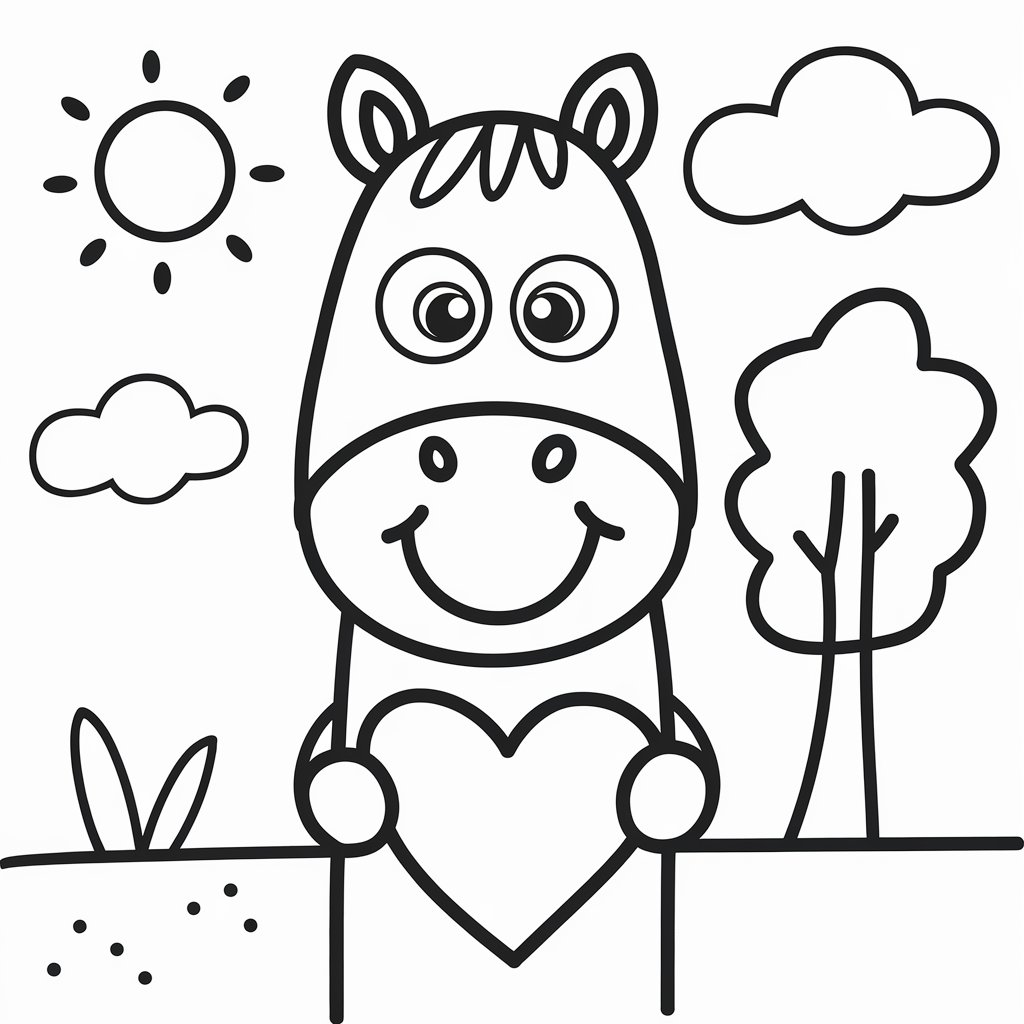 imprimer coloriage cheval