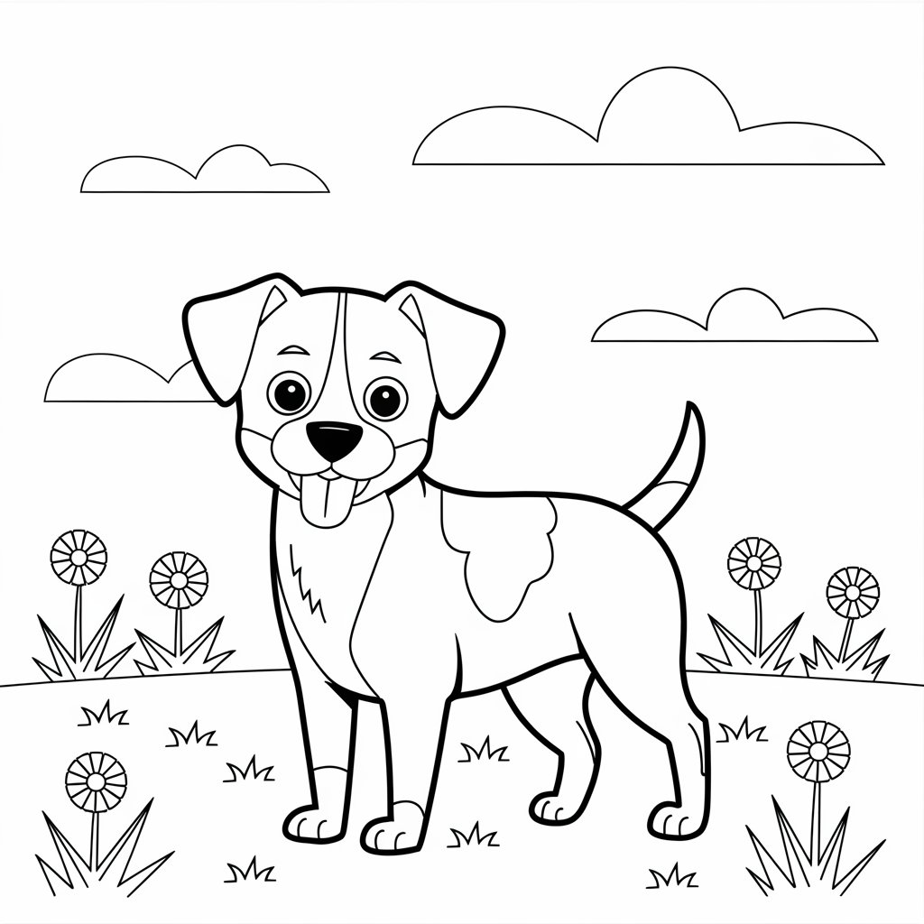 coloriage imprimer chien