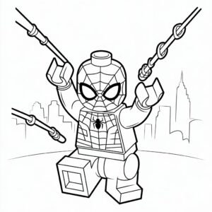 coloriage lego spiderman