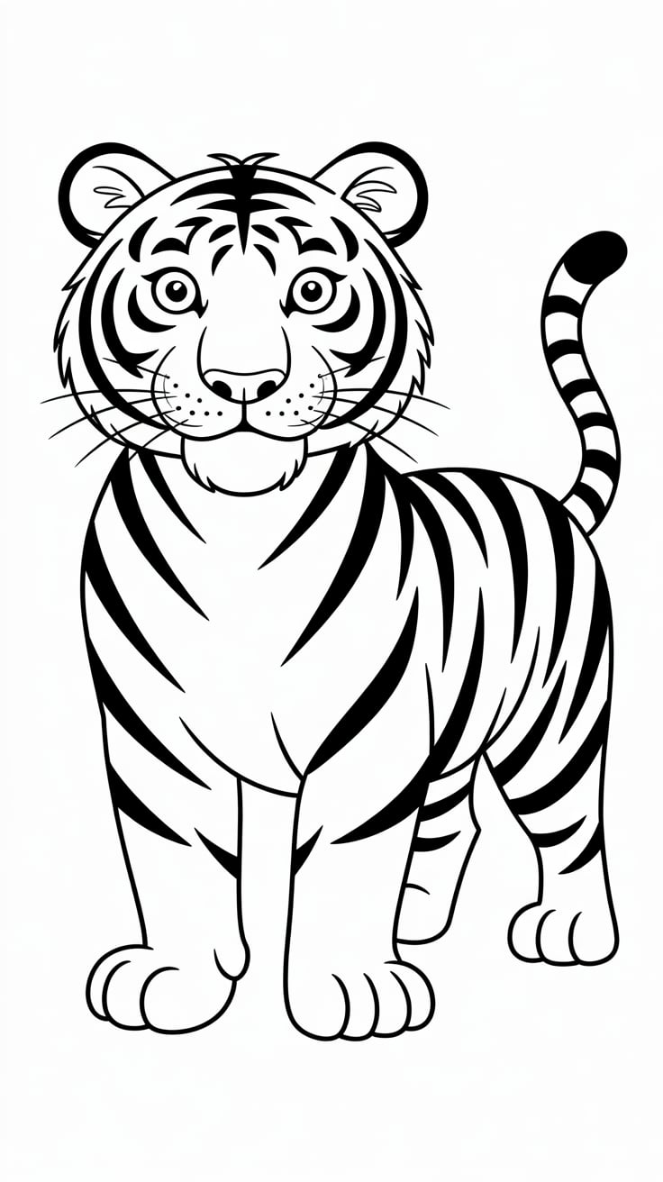 coloriage à imprimer tigre