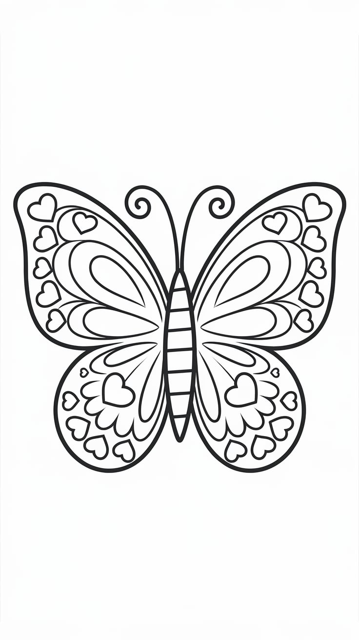 coloriage papillon maternelle