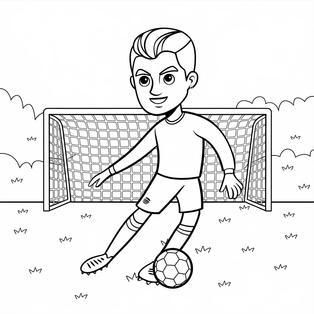 coloriage joueur de football