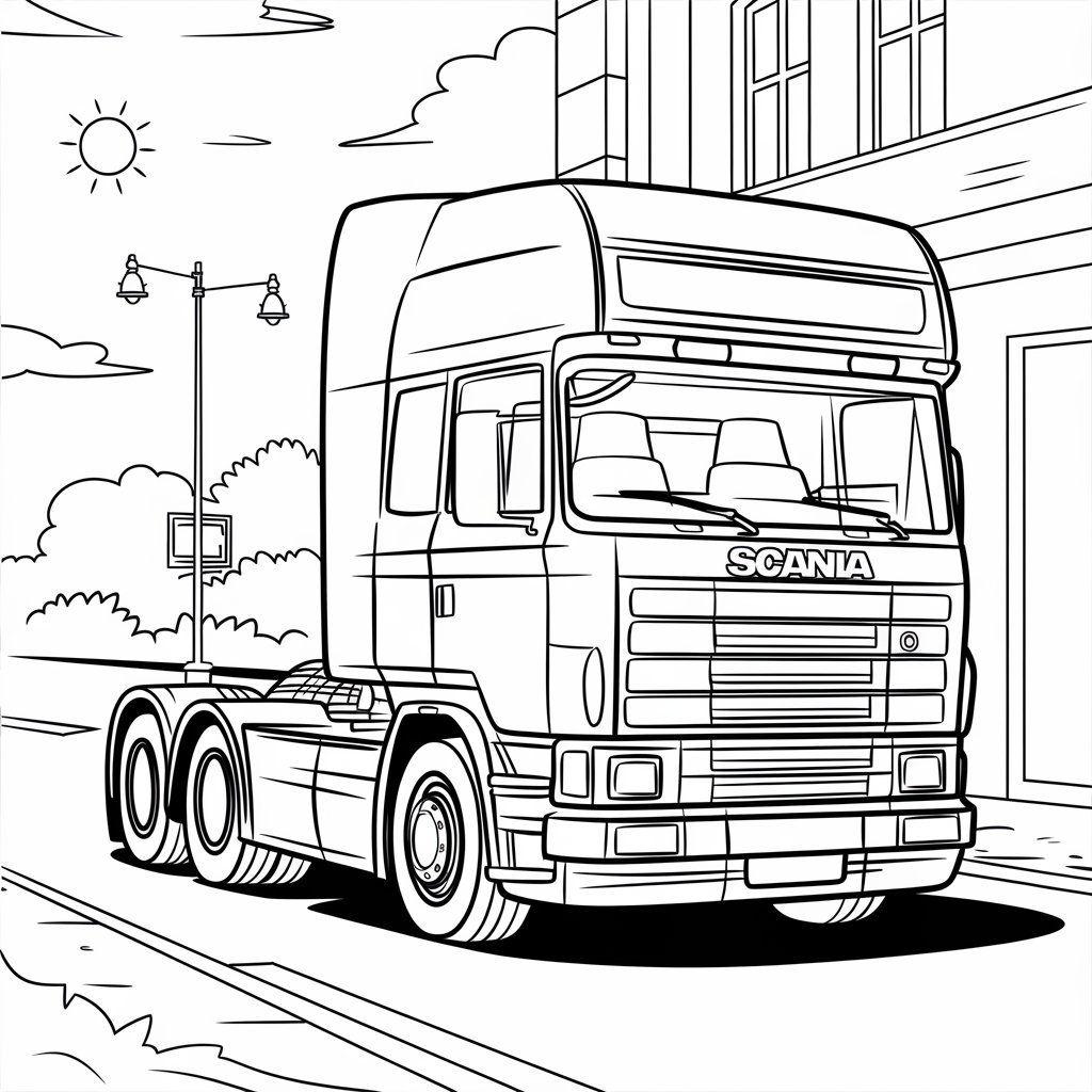 disegni da colorare camion